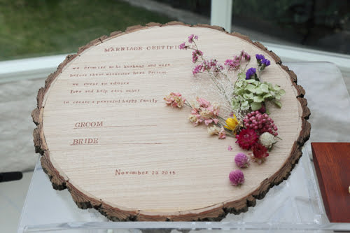 6木製　結婚証明書